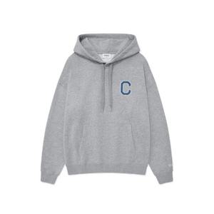 커버낫후드티 CQK CO2403HD01-MG C 로고 후디 멜란지 그레이