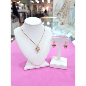 로뎀 세이브존05 Elegance 러브하트 목걸이 귀걸이 세트02 RDA23120293