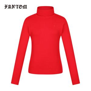 [팬텀] 여성 사선 포인트 베이직 터틀넥 니트