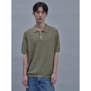 [Shift.G] Paper Yarn Texture Polo  Khaki (GS5351TP1H)