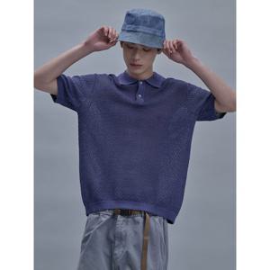 [Shift.G] Paper Yarn Texture Polo  Blue (GS5351TP1P)