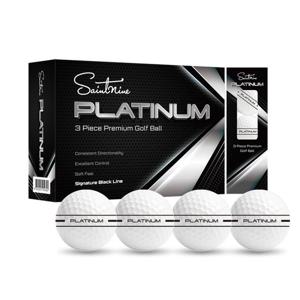 세인트나인 플래티넘 3피스 시그니처 블랙라인 고반발 저압축 골프공 12구