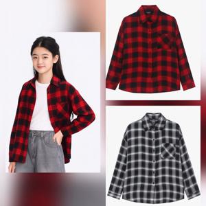 [더데이걸]TGBW25801 외모 체크 팍시핏 셔츠