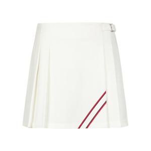 [핑] 여성 사선포인트 버클 플리츠 큐롯스커트 121E3PC152_WH