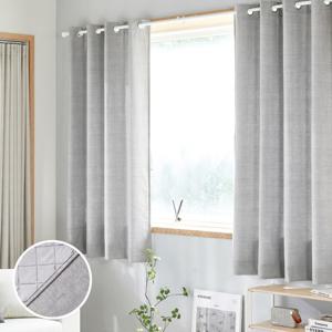 [모던하우스] ON NEW 린넨스타일 3중방한 3도씨커튼 창문형 140x180 1장 그레이 아일렛타입