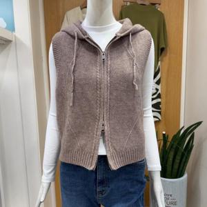 클리지 DP01 투지퍼 후드 집업 니트 조끼 CP8WKV01