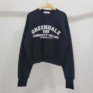 [샵앤][샵앤] 국산 여성 그린데일 크롭 긴팔 맨투맨 LL-WSH-4834