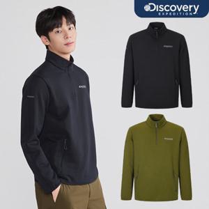 디스커버리 25FW 남성 그리드 반집업 티셔츠 DMZT31054