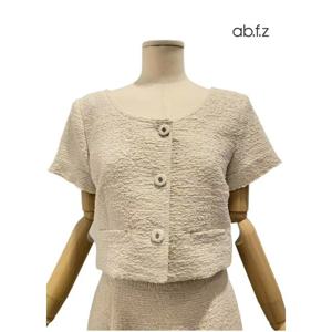 [에이비에프지]트위드 세덥 반팔 트위드 재킷 APZ3QJA1H