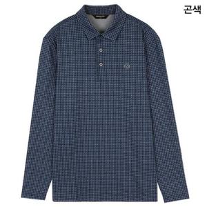 그린조이 HC12 남성 잔패턴 프린트 카라 티셔츠 GF24KY25M(곤색)