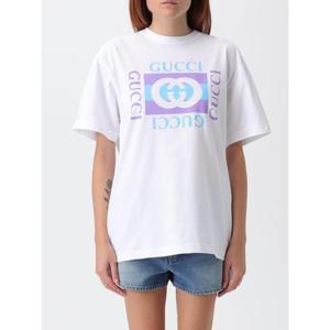 구찌 프린티드 코튼 반팔 티셔츠 837959XJHG9 9081 White