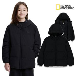 내셔널지오그래픽키즈 점퍼 K254UDW320 남아 여아 헤론 후드 경량패딩 덕다운 블랙 170딜