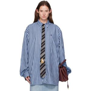 베트멍 셔츠 블루 타이 셔츠 252669F109000