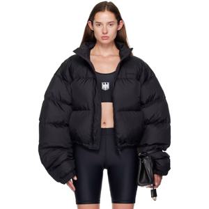 베트멍 패딩 블랙 더블 로고 박시 다운 재킷 252669F061000