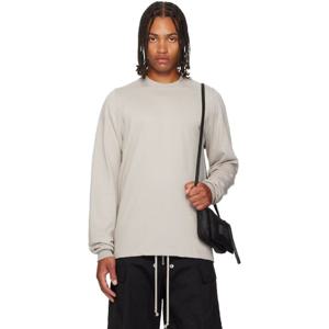 릭오웬스 스웨트셔츠 오프 화이트 콘코르디안 쇼트 크루넥 LS 티셔츠 252232M204009