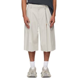 알렉산더왕 반바지 오프 화이트 체인 테일러드 쇼츠 252187M193004