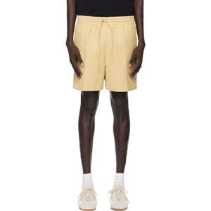 카사블랑카 반바지 베이지 코튼 모노그램 자카드 쇼츠 252195M193001