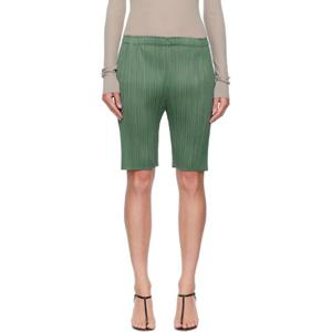 이세이미야케 반바지 그린 준 먼슬리 컬러 쇼츠 252941F088000