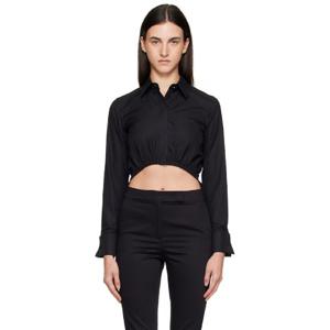 막스마라 셔츠 블랙 팔스터 셔츠 251118F109030