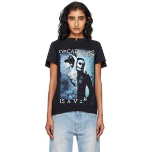 베트멍 티셔츠 블랙 크레이들 오브 필스 컷업 핏 티셔츠 252669F110001