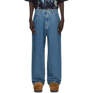 베트멍 청바지 블루 힙합 데님 진 252669M186005