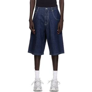 베트멍 반바지 네이비 힙합 데님 쇼츠 252669M193002