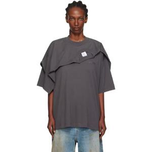 베트멍 티셔츠 그레이 더블 레이어드 티셔츠 252669F110003