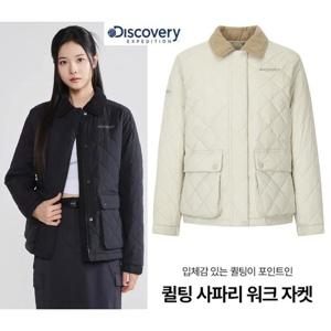 디스커버리 25년 F/W 고윤정 여성 세미오버핏 퀼팅사파리 워크 자켓 DWPD36056
