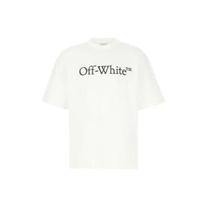 오프화이트 반팔 티셔츠 OMAA120C99JER008 0110 WHITE BLACK