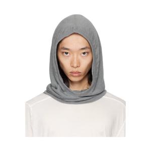 릭오웬스 비니 그레이 콘코르디안 니트 후드 252232M138023