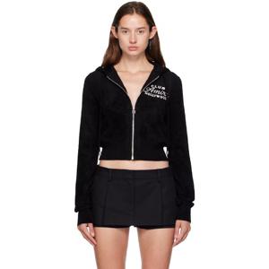 아미리 후드 블랙 클럽 아미리 크롭 후디 252886F097002