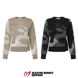 [마스터바니에디션] (421E3SR203) 여성 로고 핫픽스 카모 블록 니트