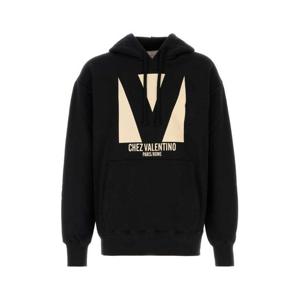 발렌티노 가라바니 후드 티셔츠 6V3MF28NAQA 0NO Black