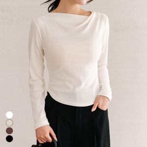 [한정수량] [모리스커밍홈] 카울넥 드레이핑 티셔츠_M2509TS101C