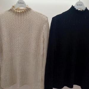 Latium HC06 부드럽고 신축성 좋은 레이스 반목폴라 깔끔한 코디하기 좋은니트티 T2533sw06