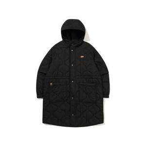 [코닥어패럴] 씨네프레임 경량 퀼팅 롱 후드 자켓 BLACK