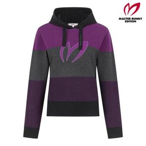 마스터바니  (421E3SR308) 여성 컬러 블록 후드 니트