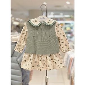 [압소바 의류] 허브 니트베스트 원피스 세트 (A2525107)