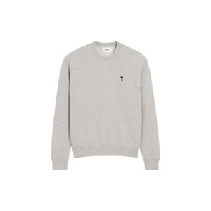 아미 스몰 하트 로고 코튼 스웨트셔츠 헤더 애쉬 그레이 블랙 HSW763-730-0951