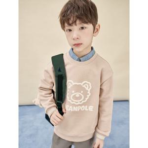 [TAG 73000원][빈폴키즈] 자수 곰돌이 폴키 스웨트 셔츠  베이지 (BI5X41U08A)