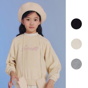 탑텐키즈 MKE4TR2201 여아 테마 윈터캠프 벨로아 파이핑 스웨트셔츠