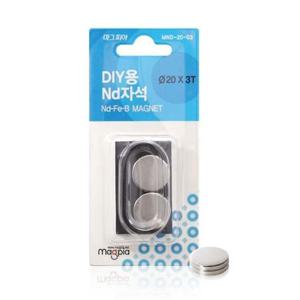 마그피아 DIY용 ND자석 원형  20x3T 원형자석/(MND-20-03 2개입) 판(1개입)