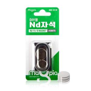 마그피아 DIY용 ND자석 원형  20x5T 원형자석/(MND-20-05 2개입) 판(1개입)
