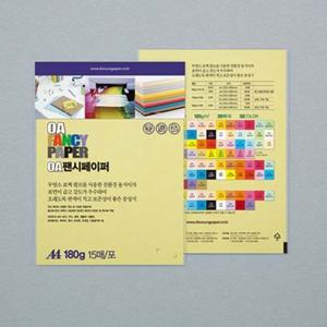 두성 OA팬시페이퍼 A4 180g R03 흰배추색/15매 단(15개입)