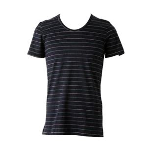 [비너스]네이비 남성 면100  선염체크  반팔런닝 VMP4197A