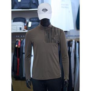 팜스프링스 세이브존03 팜스프링스 남성 골프 가을 프린팅 포인트 반집업 티셔츠 AGSTZM243111A