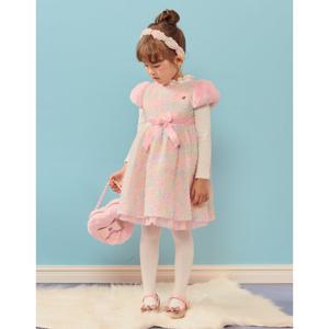 [프렌치캣(정상)]핑크플라워 드레스(Q45DSO040)