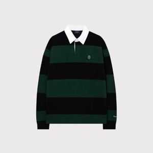 커버낫긴팔티 CQK CO2503CR11-GN 스몰 C 로고 럭비 맨투맨 Green