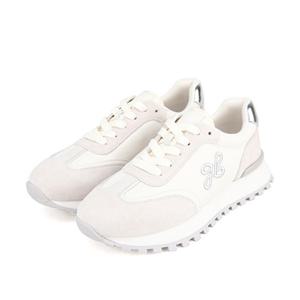 [BABARA] 바바라 소가죽 로고 자수 스니커즈 BBH609IV