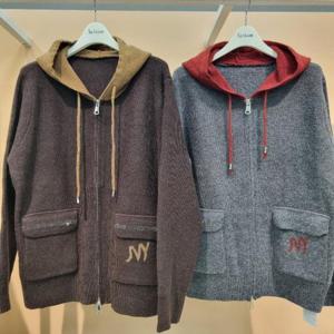 Destijl HC34 신축성좋은 니트 모아후드집업 니트점퍼 D2541jp01